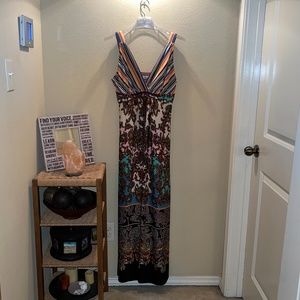 Metaphor' MultiColored MultiPrint Maxi Dress L. Condition is excellent .
